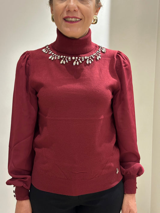 Maglia collo alto appluicazione