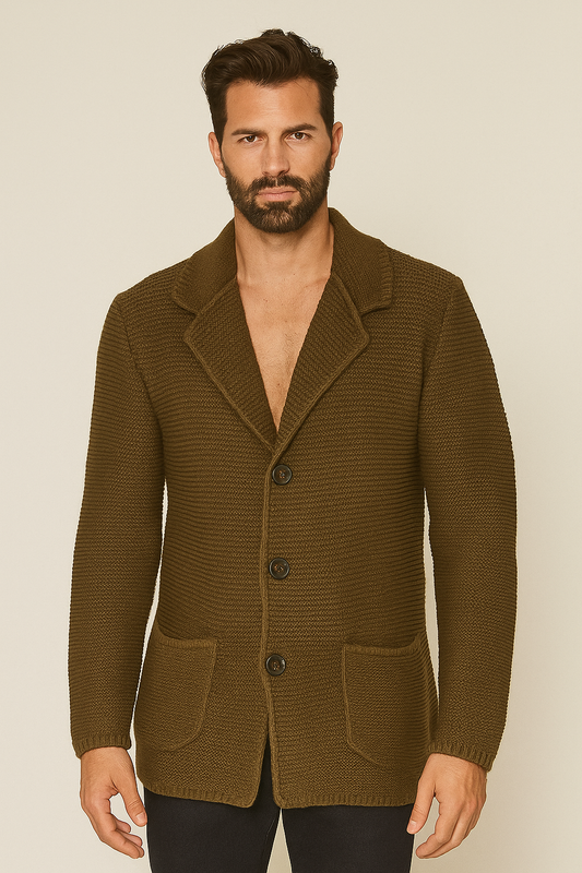 Cardigan  bottoni collo camicia