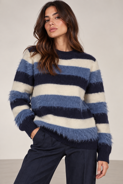 MAGLIA GIROCOLLO A RIGHE