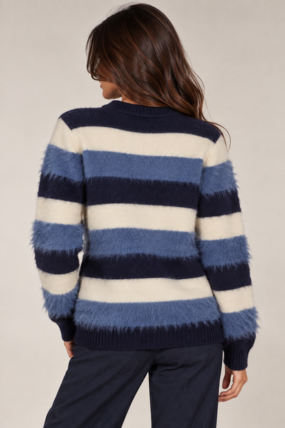 MAGLIA GIROCOLLO A RIGHE