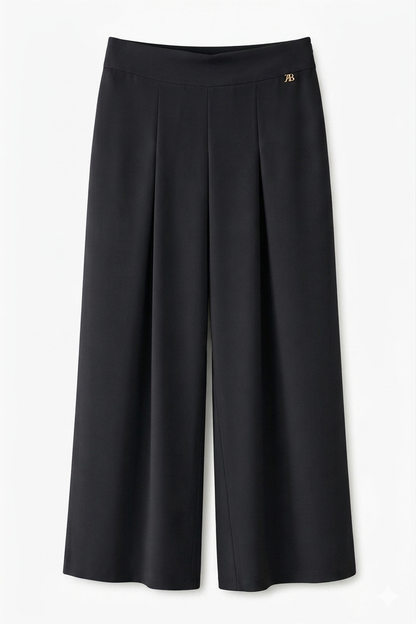 Pantalone largo con piegoni