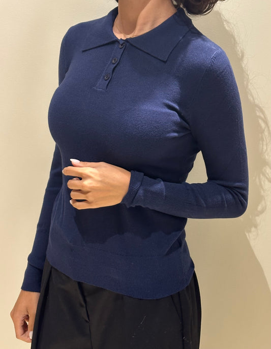 Maglia polo blu o azzurra