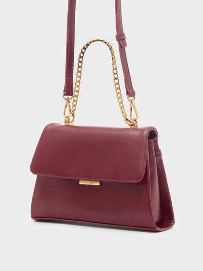 BORSA CAROLINE SMALL A MANO+TRACOLLA ROSSO