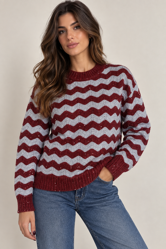 MAGLIA MOTIVO CHEVRON