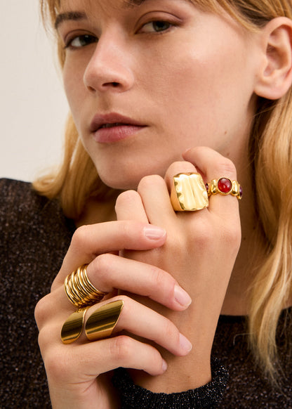 Anello bubble con pietre