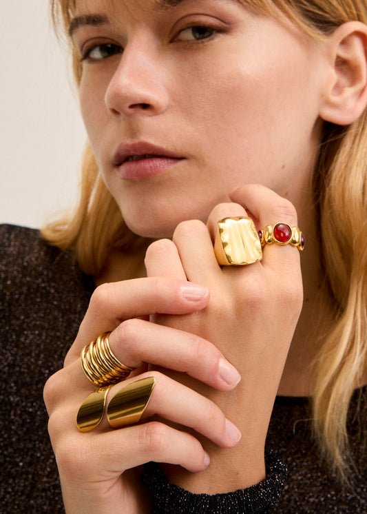 Anello bubble con pietre