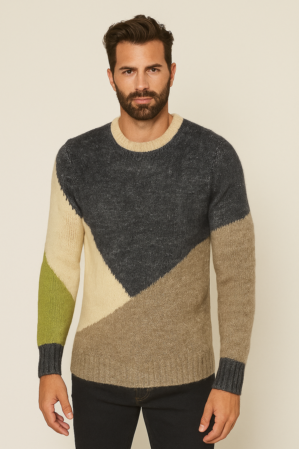 Maglia g/c color-block