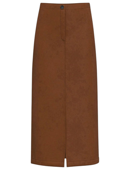 Gonna Dritto jersey suede poliestere