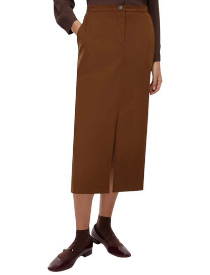 Gonna Dritto jersey suede poliestere