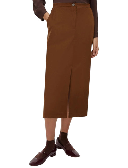 Gonna Dritto jersey suede poliestere