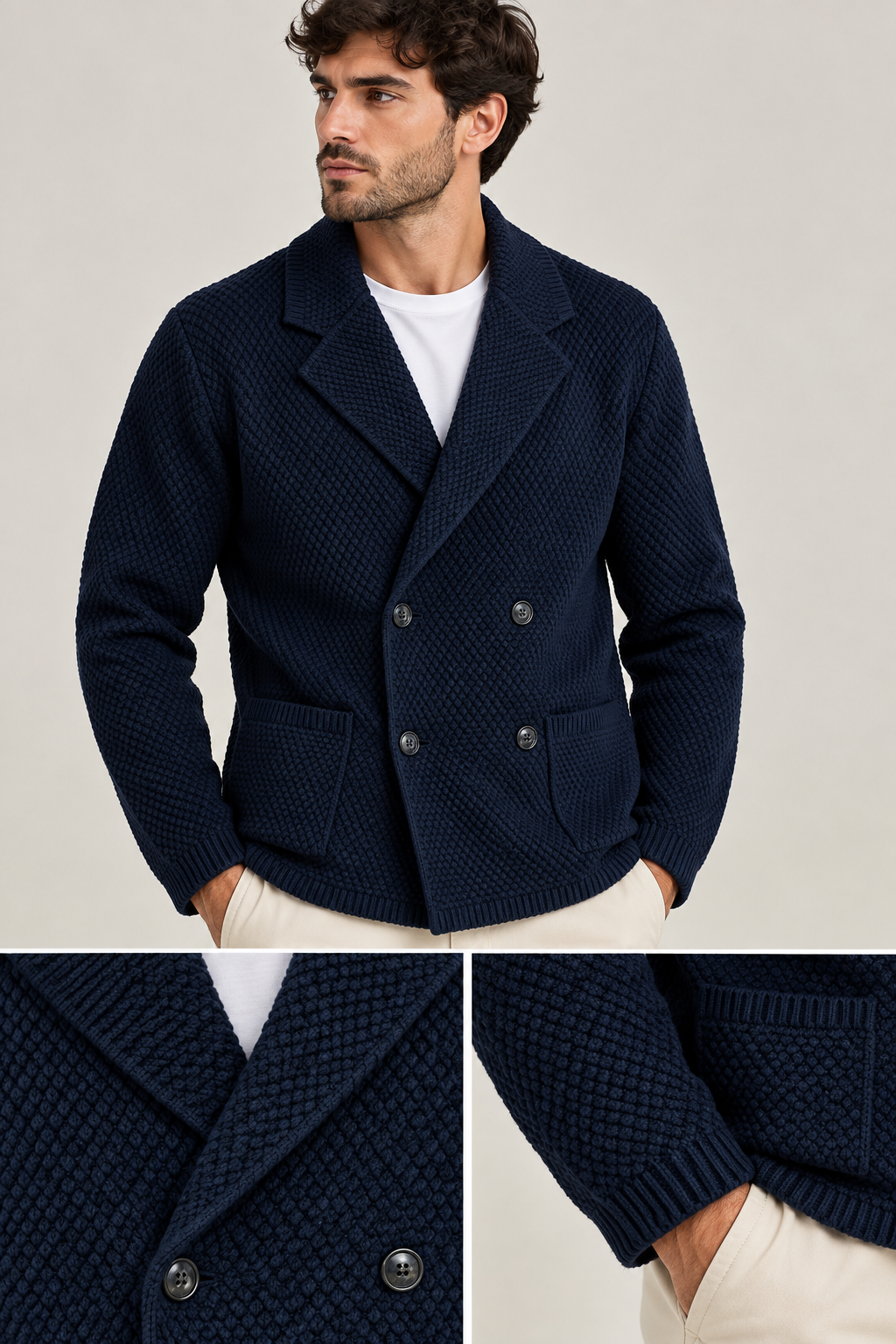 GIACCA CARDIGAN DOPPIO PETTO