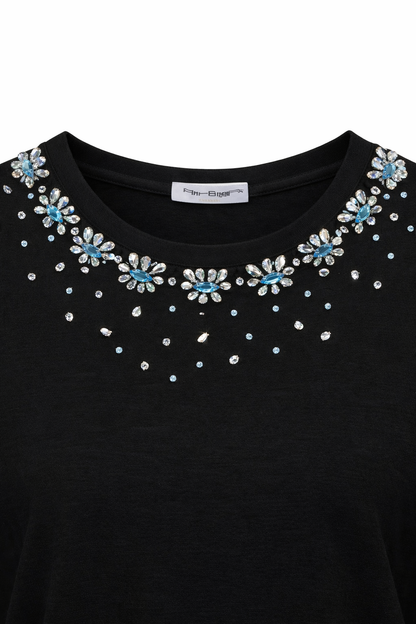 T-shirt con strass