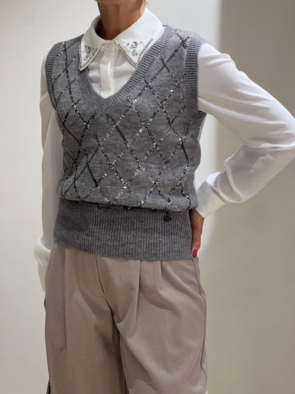 Gilet scollo a v