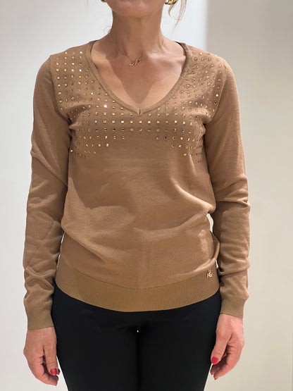 Maglia sv con strass
