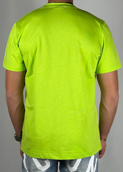 T-shirt fluo con logo bianco