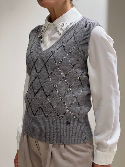 Gilet scollo a v