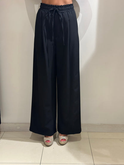 Pantalone ampio con coulisse grigio