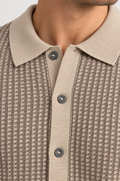 Camicia M/L punto bicolor