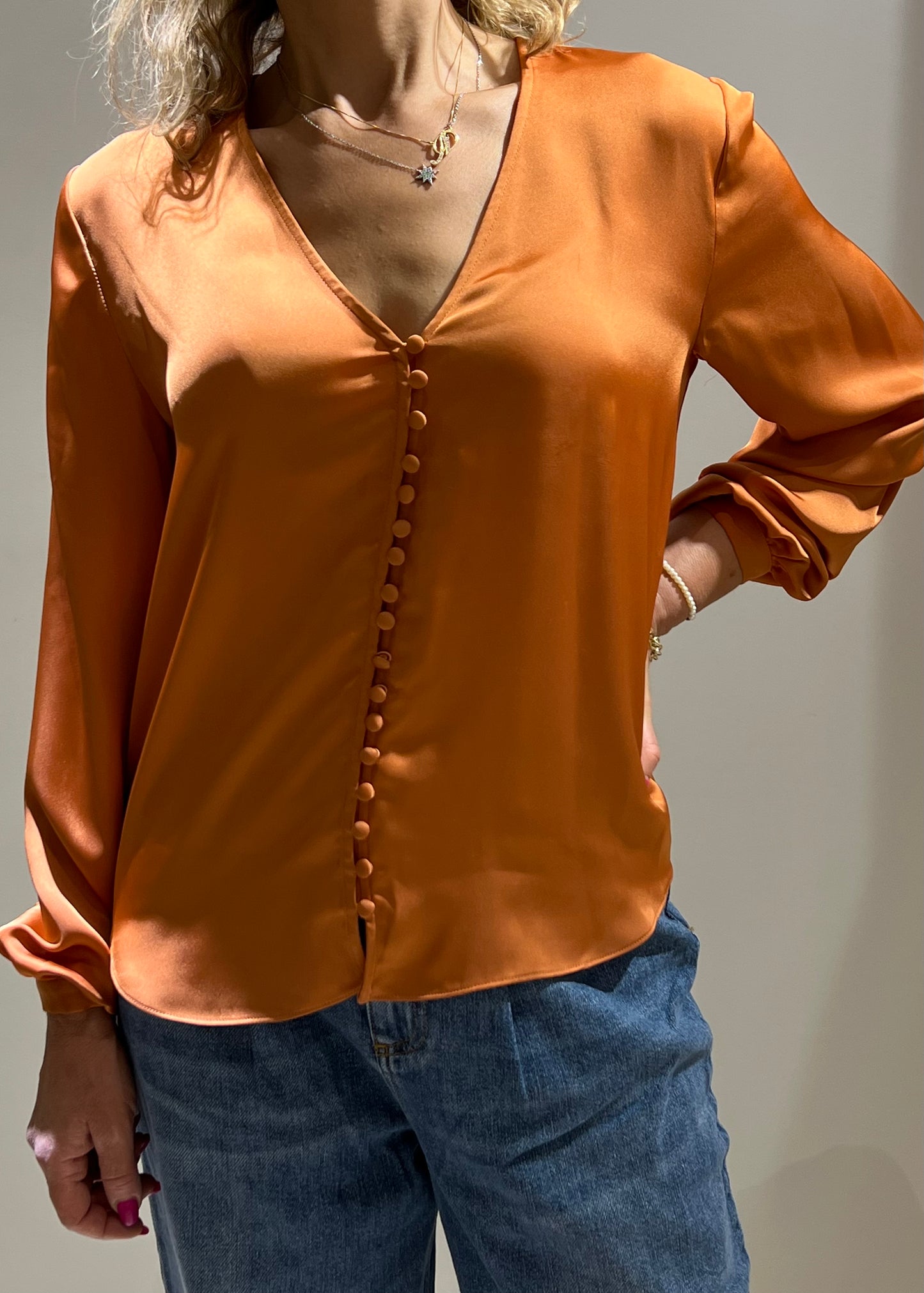 Camicia blusa  arancione