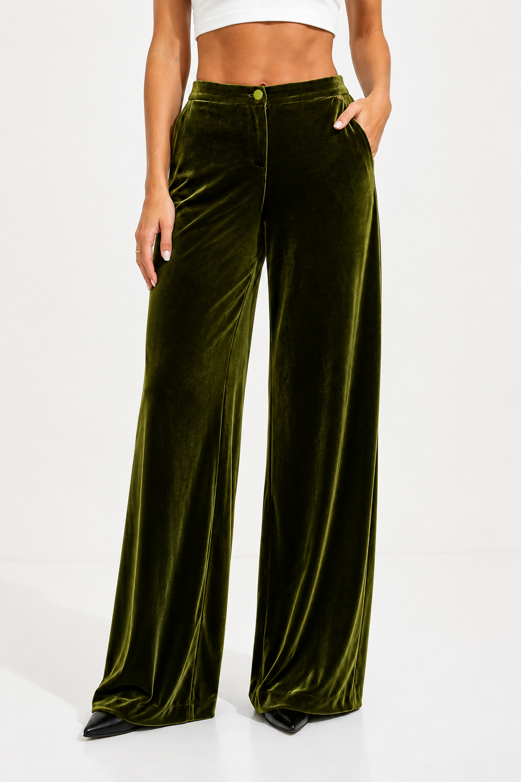PANTALONE PALAZZO IN VELLUTO