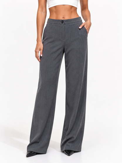 PANTALONE DRITTO GESSATO