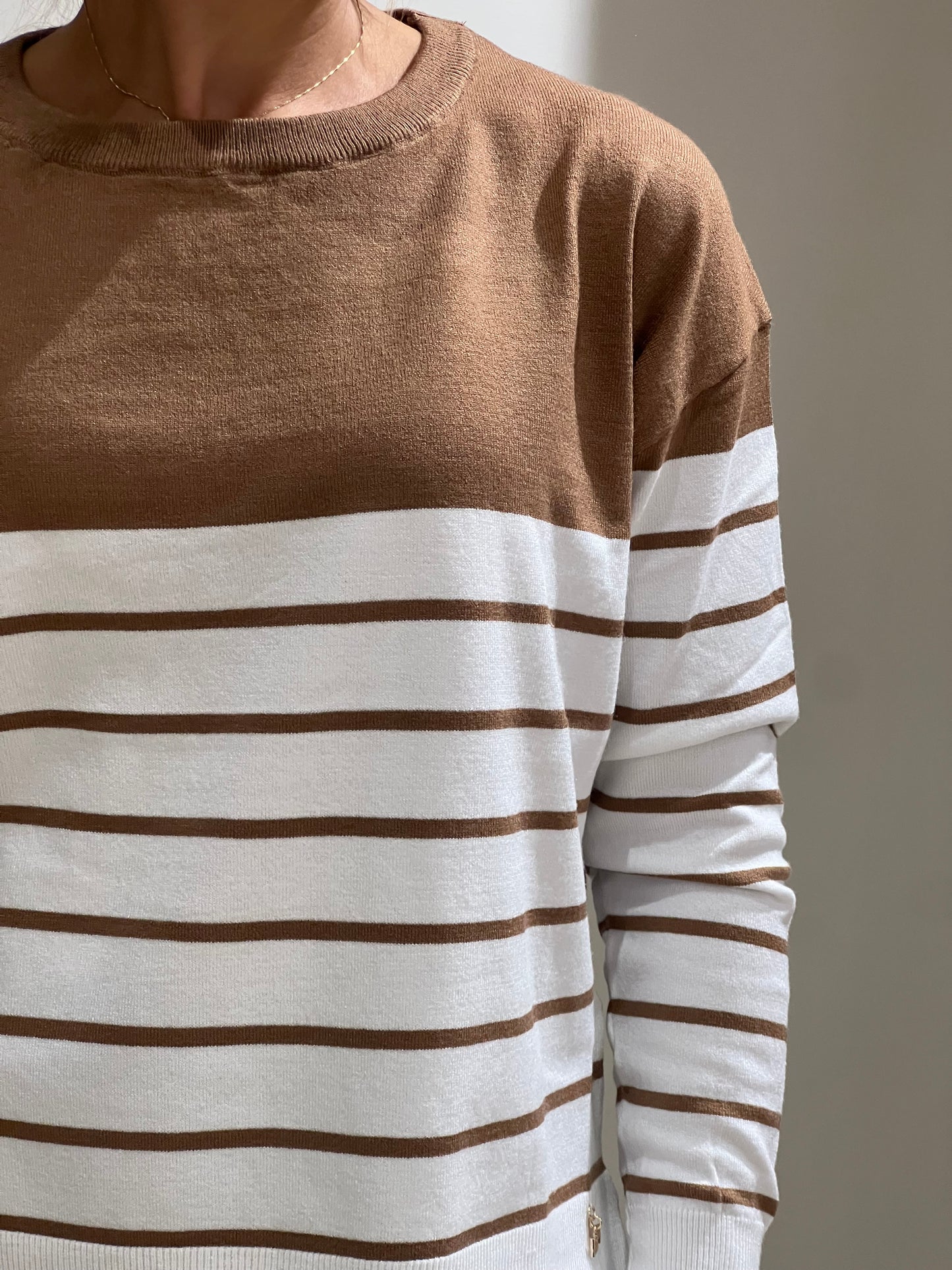 Maglia dolcevita righe