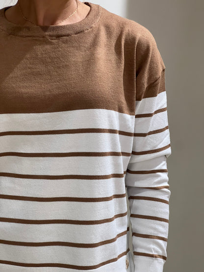 Maglia dolcevita righe