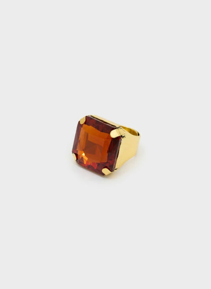 ANELLO VALE CON PIETRA ROSSO