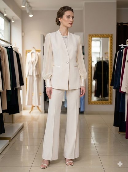 Giacca manica trasparente