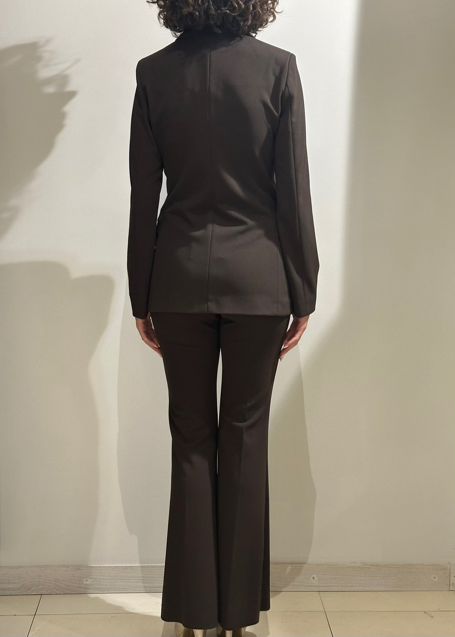 Pantalone flare elasticizzato effetto leggins