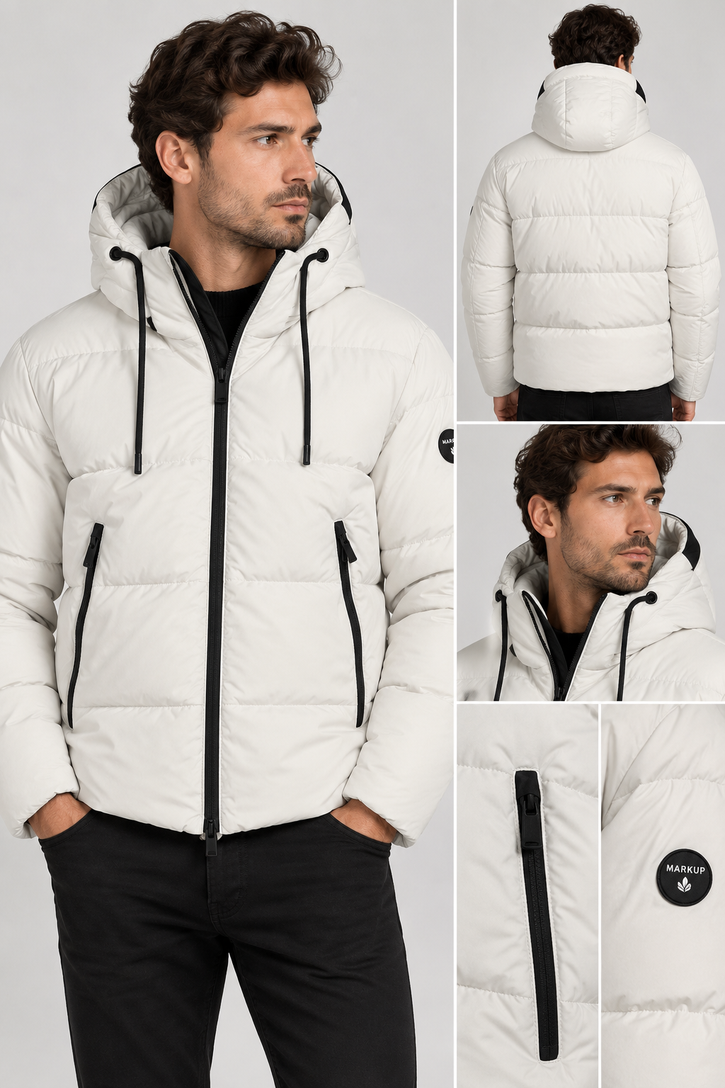 Short puffer microfibra