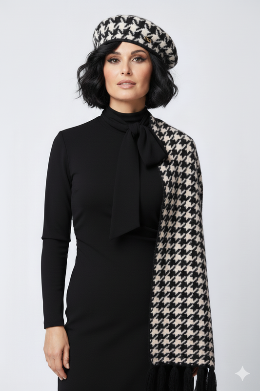 Sciarpa piede de poule