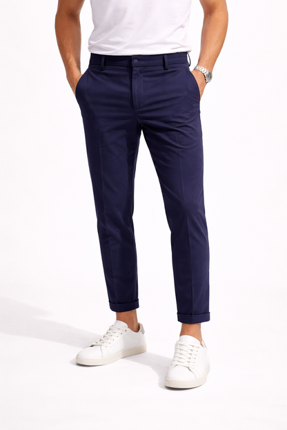 Pantalone cropped nylon elastam