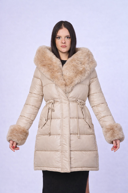 Piumino Pelliccia Cappuccio