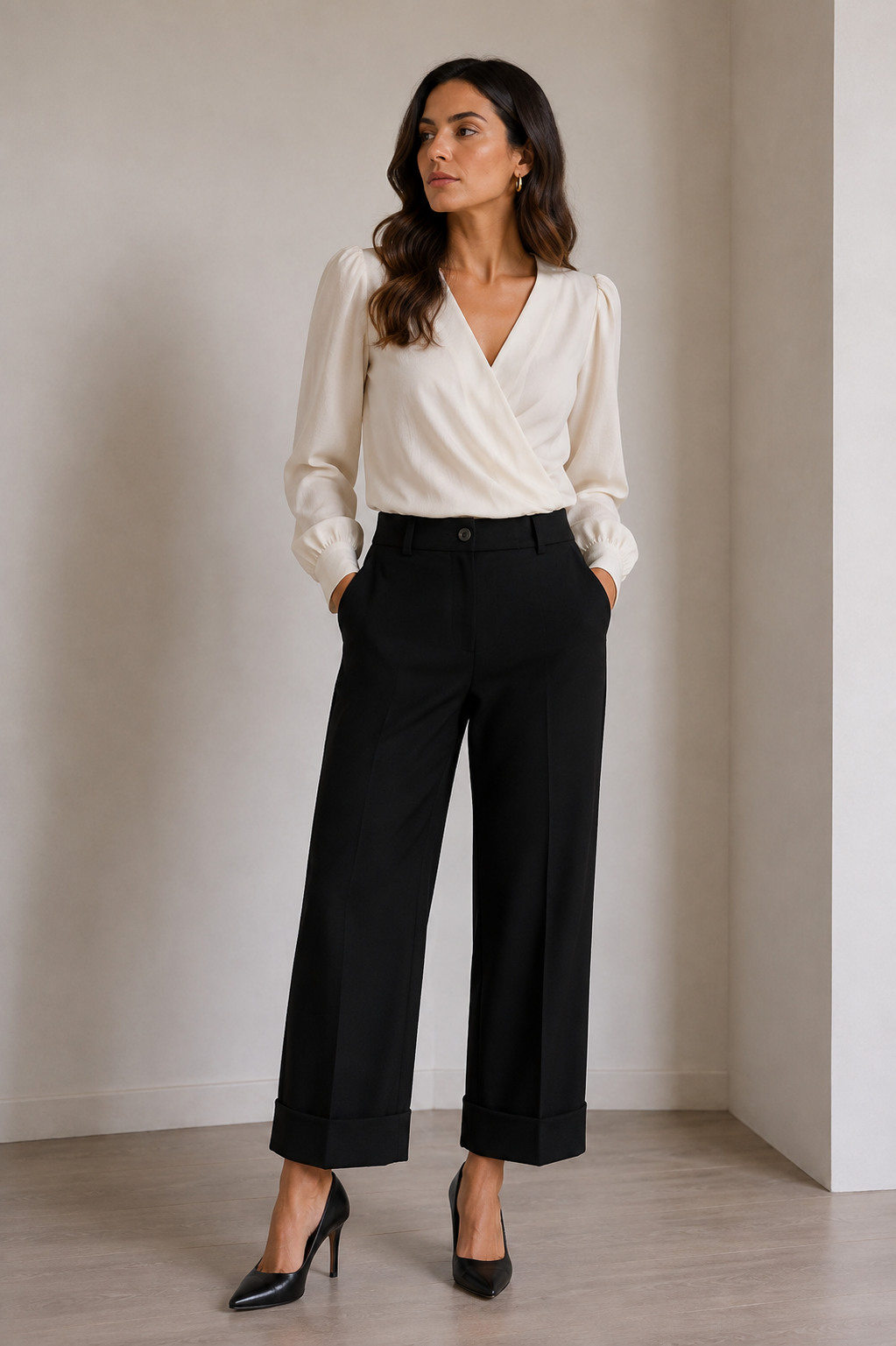 PANTALONI CON RISVOLTO