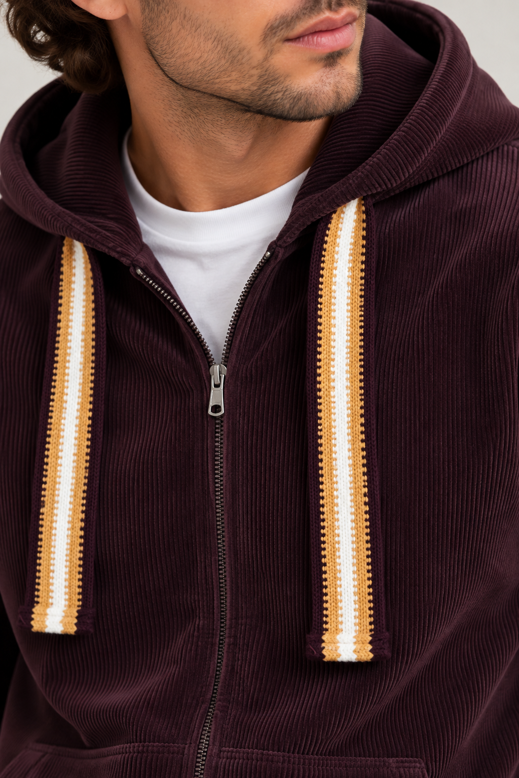 FELPA STRUTT.FULL-ZIP C/CAPP. T/V