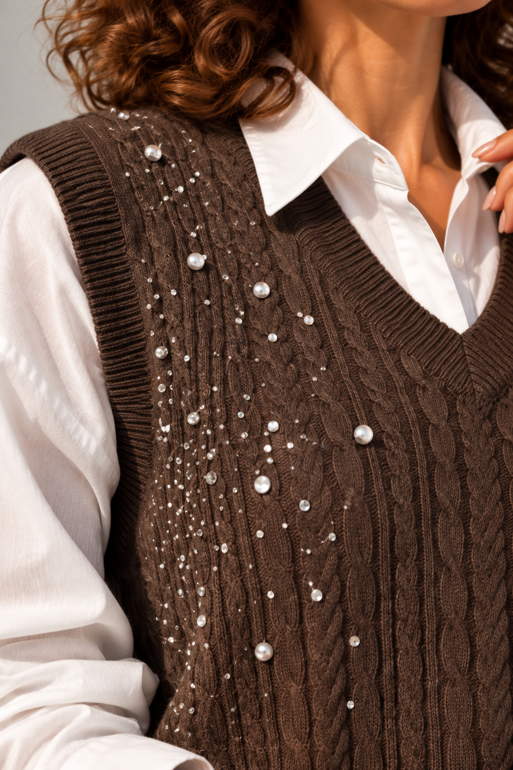GILET CORTO CON STRASS