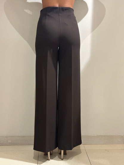 Pantalone wide leg bordaux o fondente