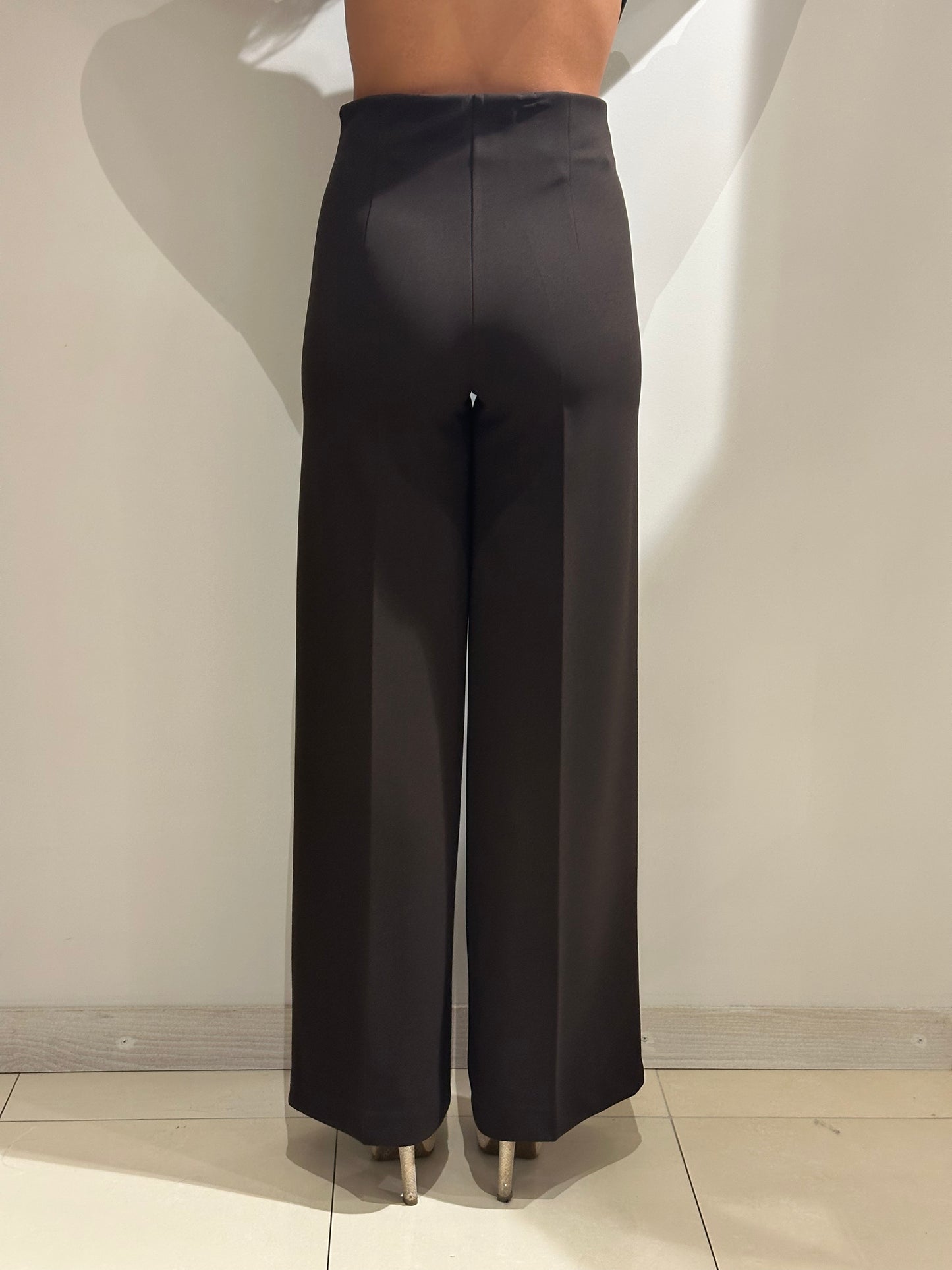 Pantalone wide leg bordaux o fondente