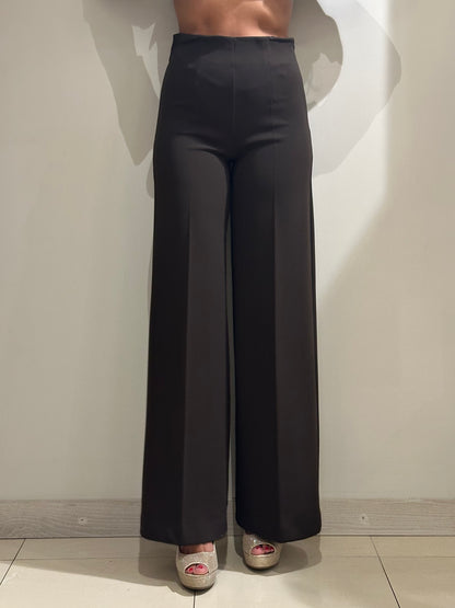 Pantalone wide leg bordaux o fondente