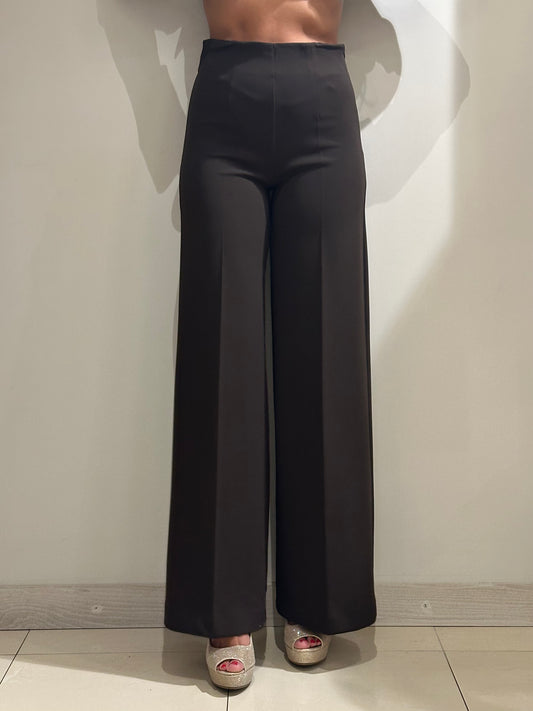 Pantalone wide leg bordaux o fondente