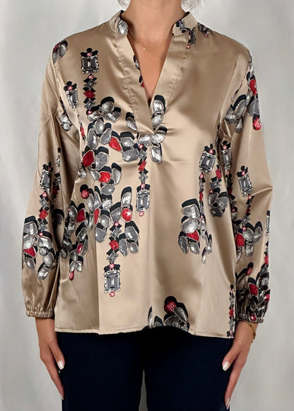 CAMICIA BEIGE GIOIELLO