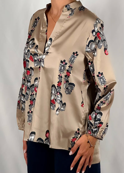 CAMICIA BEIGE GIOIELLO