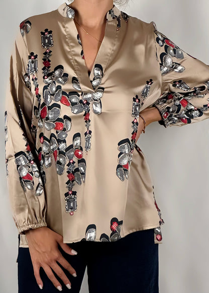 CAMICIA BEIGE GIOIELLO