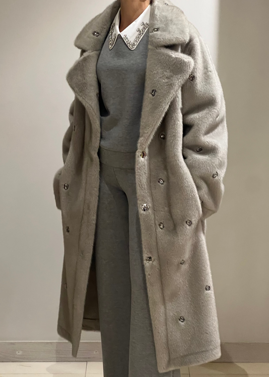 Cappotto Vicolo con pietre grigio o marrone