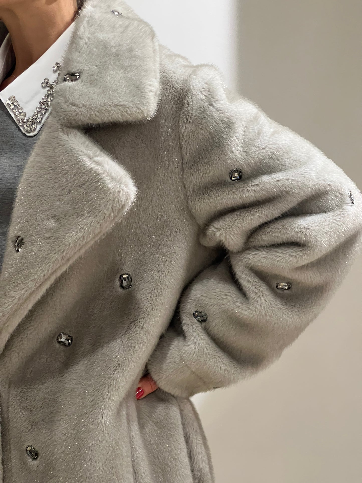 Cappotto Vicolo con pietre grigio o marrone