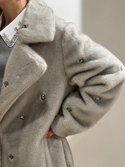 Cappotto Vicolo con pietre grigio o marrone