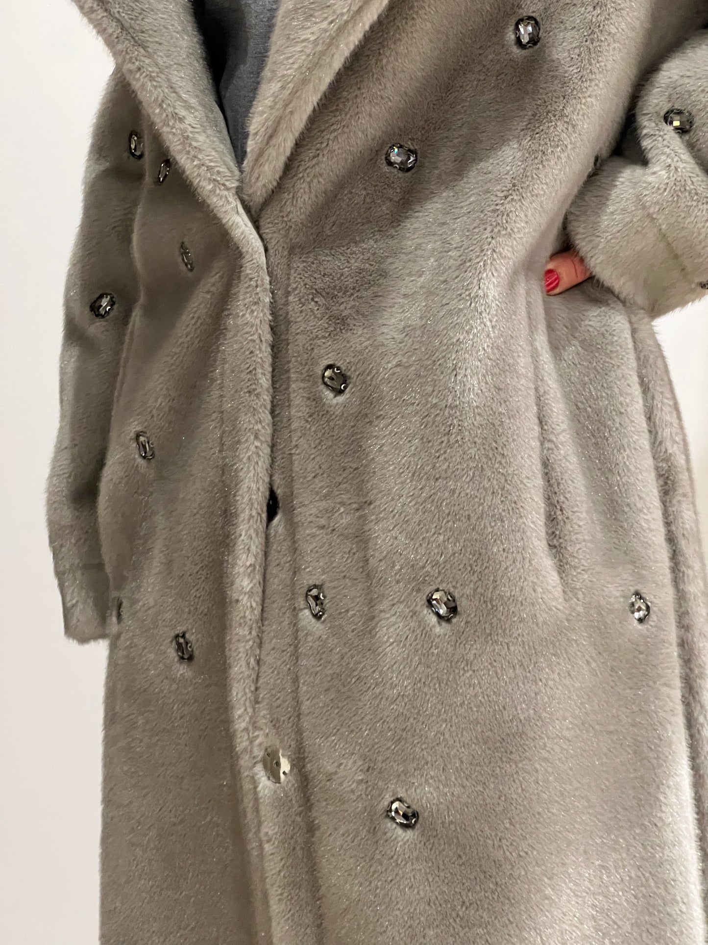 Cappotto Vicolo con pietre grigio o marrone