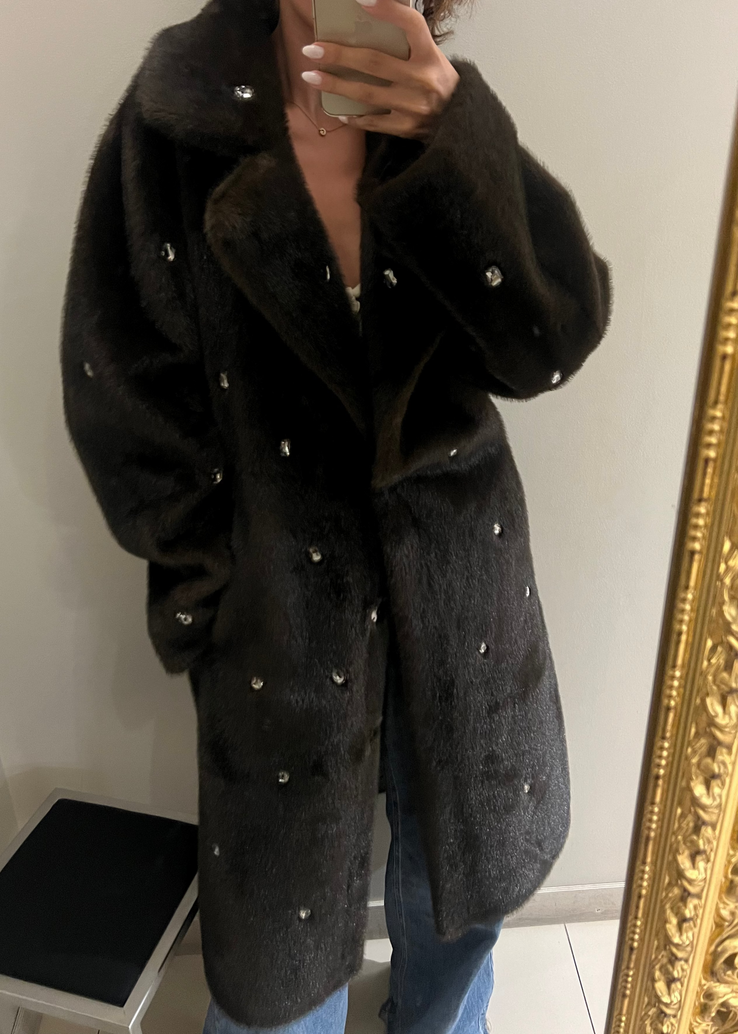 Cappotto Vicolo con pietre grigio o marrone