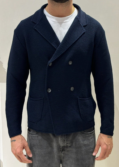 giacca cardigan doppiopetto